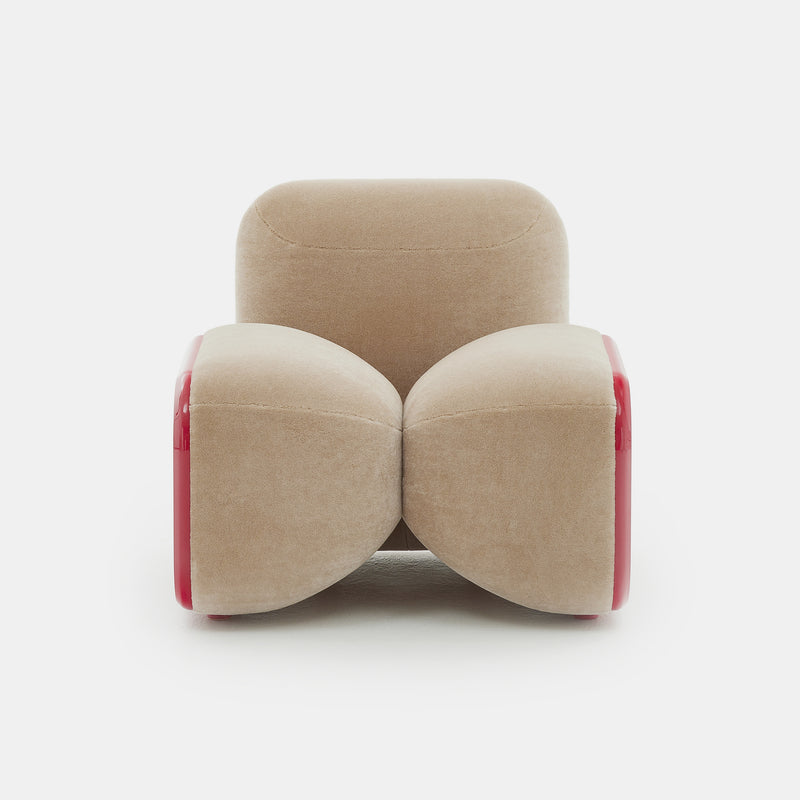organik contemporary koltuk, oversized boucle lounge chair, özel üretim collectible design koltuk, heykelsi modern luxury berjer, yeşil dokulu sculptural chair