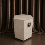 sedef efektli özel üretim komodin, geometrik kapaklı özel ölçü bedside table, pirinç detaylı sipariş mobilya yatak yanı, siyah kaideli ısmarlama mobilya komodin, kuşgözü desenli luxury yatak odası komodini