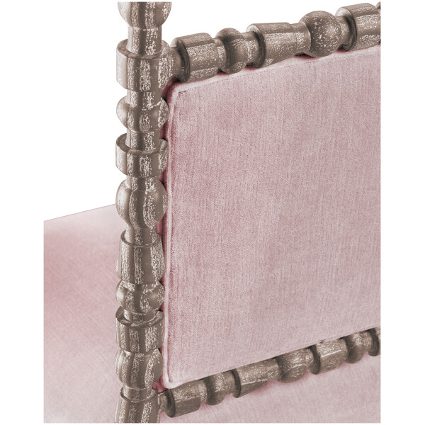 torna detayli luxury sandalye, contemporary classic dining chair, pudra kadife designer sandalye, ozel uretim ahsap sandalye, feminine luxury yemek odasi sandalyesi