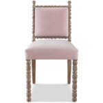 torna detayli luxury sandalye, contemporary classic dining chair, pudra kadife designer sandalye, ozel uretim ahsap sandalye, feminine luxury yemek odasi sandalyesi