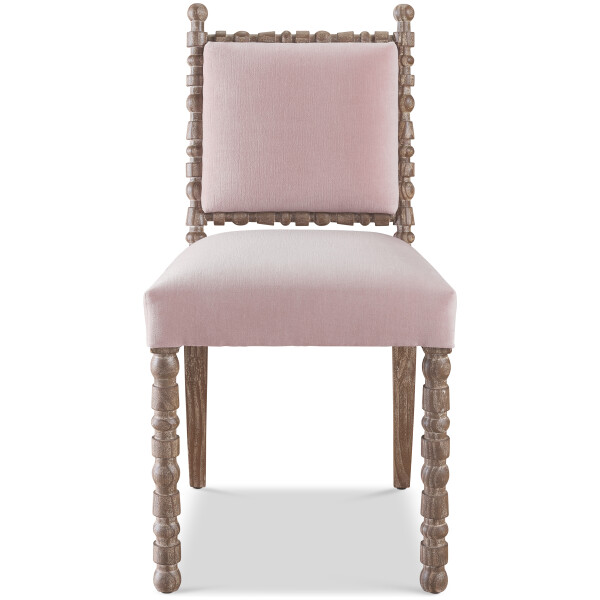 torna detayli luxury sandalye, contemporary classic dining chair, pudra kadife designer sandalye, ozel uretim ahsap sandalye, feminine luxury yemek odasi sandalyesi