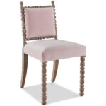 torna detayli luxury sandalye, contemporary classic dining chair, pudra kadife designer sandalye, ozel uretim ahsap sandalye, feminine luxury yemek odasi sandalyesi