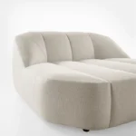modern boucle koltuk, organik formlu kanepe, ozel uretim contemporary sofa, sculptural luxury koltuk, krem moduler oturma grubu