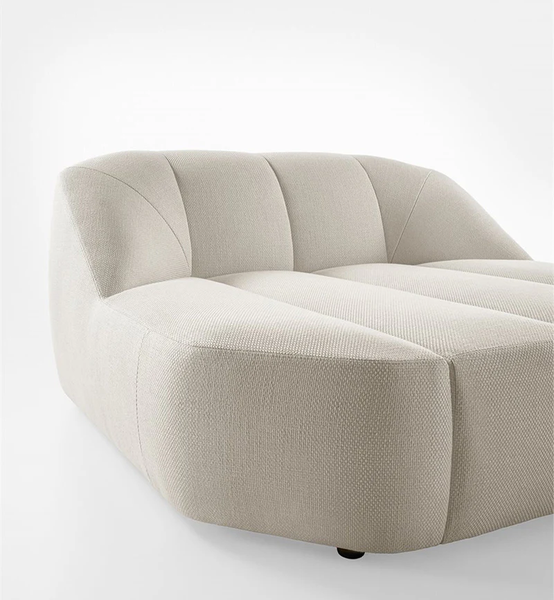 modern boucle koltuk, organik formlu kanepe, ozel uretim contemporary sofa, sculptural luxury koltuk, krem moduler oturma grubu