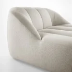 modern boucle koltuk, organik formlu kanepe, ozel uretim contemporary sofa, sculptural luxury koltuk, krem moduler oturma grubu