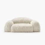 peluş contemporary kanepe, organik collectible design sofa, özel üretim fluffy luxury koltuk, pudra pembe modern kanepe, heykelsi playful sofa