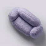peluş contemporary kanepe, organik collectible design sofa, özel üretim fluffy luxury koltuk, pudra pembe modern kanepe, heykelsi playful sofa
