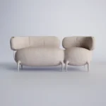 organik formlu boucle koltuk, heykelsi contemporary sofa, özel üretim collectible design koltuk, biyomorfik lounge kanepe, modern luxury organik oturma grubu