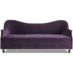 mor kadife luxury kanepe, curved contemporary sofa, ozel uretim designer koltuk, sculptural modern kanepe, collectible luxury furniture