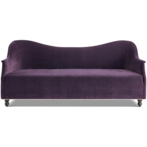 mor kadife luxury kanepe, curved contemporary sofa, ozel uretim designer koltuk, sculptural modern kanepe, collectible luxury furniture
