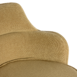 modern lounge koltuk, organik formlu contemporary chair, özel üretim minimal koltuk, keten dokulu sculptural lounge chair, butik otel tarzı tasarım koltuk