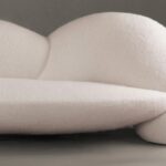 organik boucle kanepe, heykelsi contemporary sofa, özel üretim collectible design kanepe, modern luxury sculptural koltuk, yere yakın organik form kanepe
