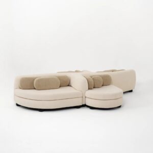 organik formlu modüler kanepe, boucle collectible design sofa, özel üretim luxury modüler koltuk, heykelsi contemporary oturma grubu, modern gallery style kanepe