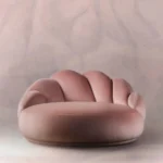 petal formlu luxury love seat, collectible design lounge sofa, organik contemporary loveseat, ozel uretim velvet love seat, heykelsi modern lounge sofa