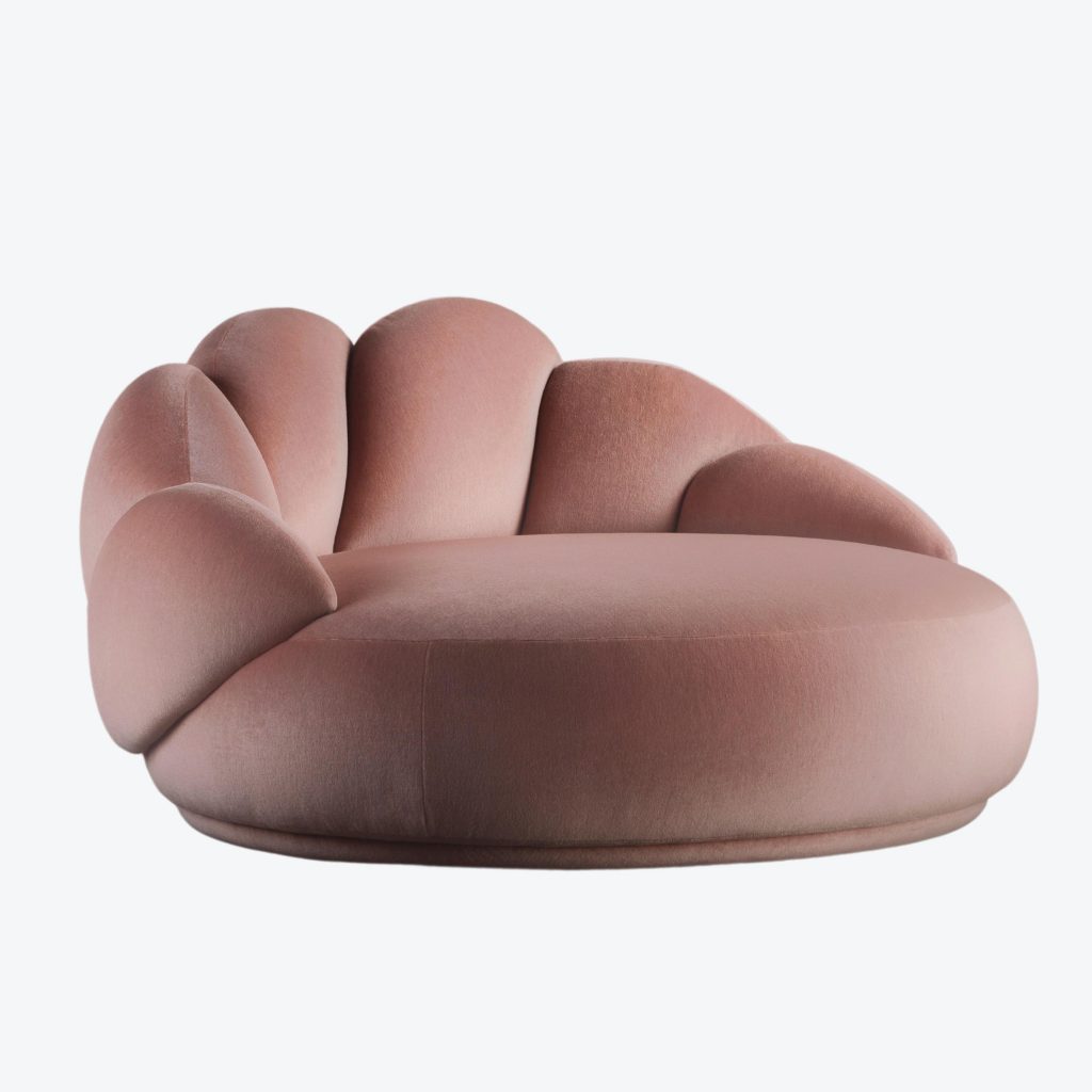 petal formlu luxury love seat, collectible design lounge sofa, organik contemporary loveseat, ozel uretim velvet love seat, heykelsi modern lounge sofa