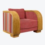 rattan luxury koltuk, bambu contemporary lounge chair, özel üretim tropical modern koltuk, coastal luxury bambu berjer, retro resort stil lounge chair