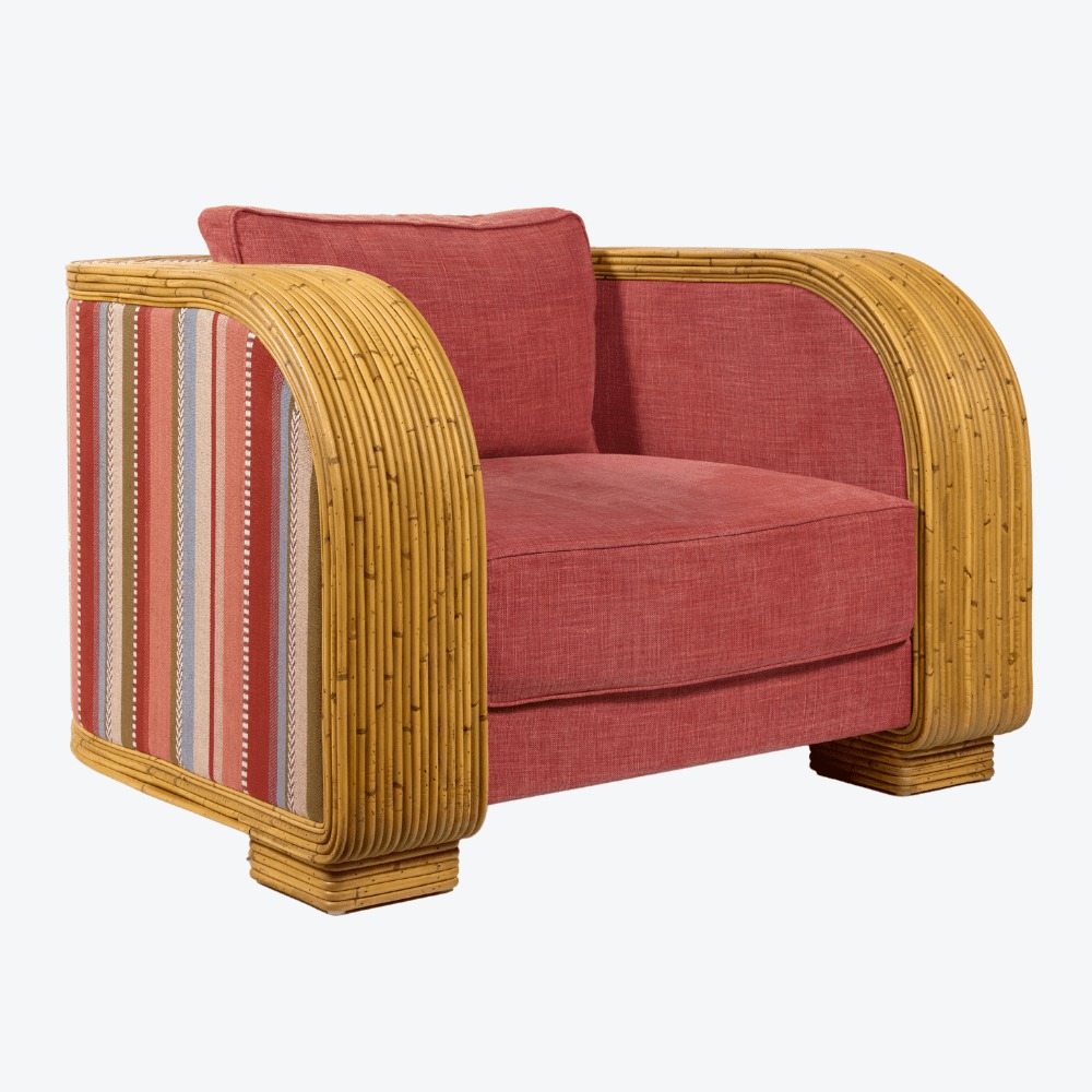rattan luxury koltuk, bambu contemporary lounge chair, özel üretim tropical modern koltuk, coastal luxury bambu berjer, retro resort stil lounge chair
