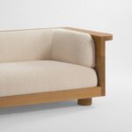 ahsap govdeli luxury kanepe, contemporary boucle sofa, ozel uretim designer kanepe, organic modern living room sofa, collectible luxury furniture sofa