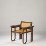 hasır koltuk, ceviz lounge chair, özel üretim japandi koltuk, modern rattan koltuk, collectible design ahşap koltuk