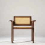 hasır koltuk, ceviz lounge chair, özel üretim japandi koltuk, modern rattan koltuk, collectible design ahşap koltuk
