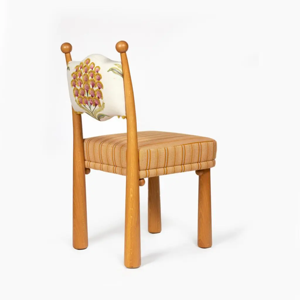 nakisli luxury sandalye, collectible design dining chair, artisan modern ahsap sandalye, ozel uretim contemporary chair, natural oak luxury dining chair