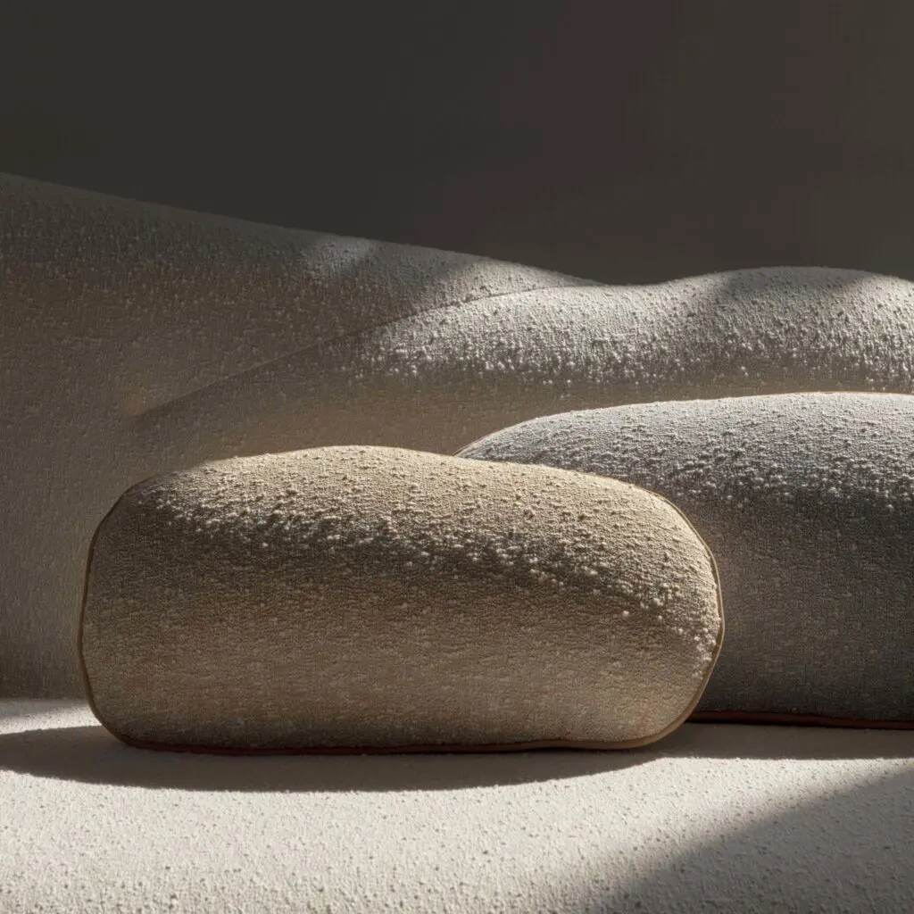 organik moduler kanepe, collectible boucle sofa design, ozel uretim contemporary kanepe, sculptural modern lounge sofa, oversized minimal kanepe