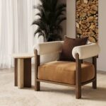 masif ahşap modern koltuk, hasır detaylı tasarım koltuk, doğal malzemeli lounge chair, özel üretim koltuk tasarımı, ısmarlama ahşap oturma mobilyası