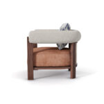 masif ahşap modern koltuk, hasır detaylı tasarım koltuk, doğal malzemeli lounge chair, özel üretim koltuk tasarımı, ısmarlama ahşap oturma mobilyası
