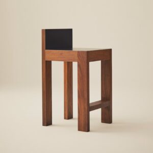 modern bar sandalyesi, masif ahşap bar chair, özel üretim ceviz bar sandalyesi, minimalist tasarım bar taburesi, collectible design bar stool