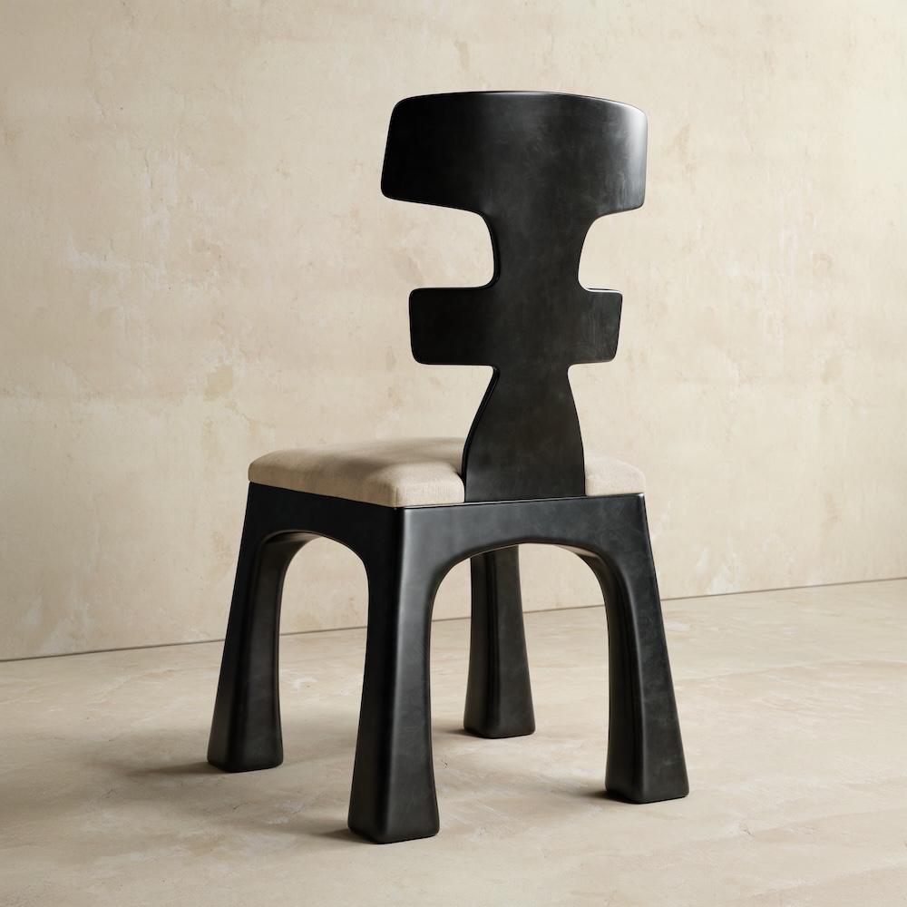 monoblok modern sandalye tasarımı, lake gövdeli yemek sandalyesi, ergonomik sırt detaylı sandalye, özel üretim tasarım sandalye, ısmarlama modern dining chair