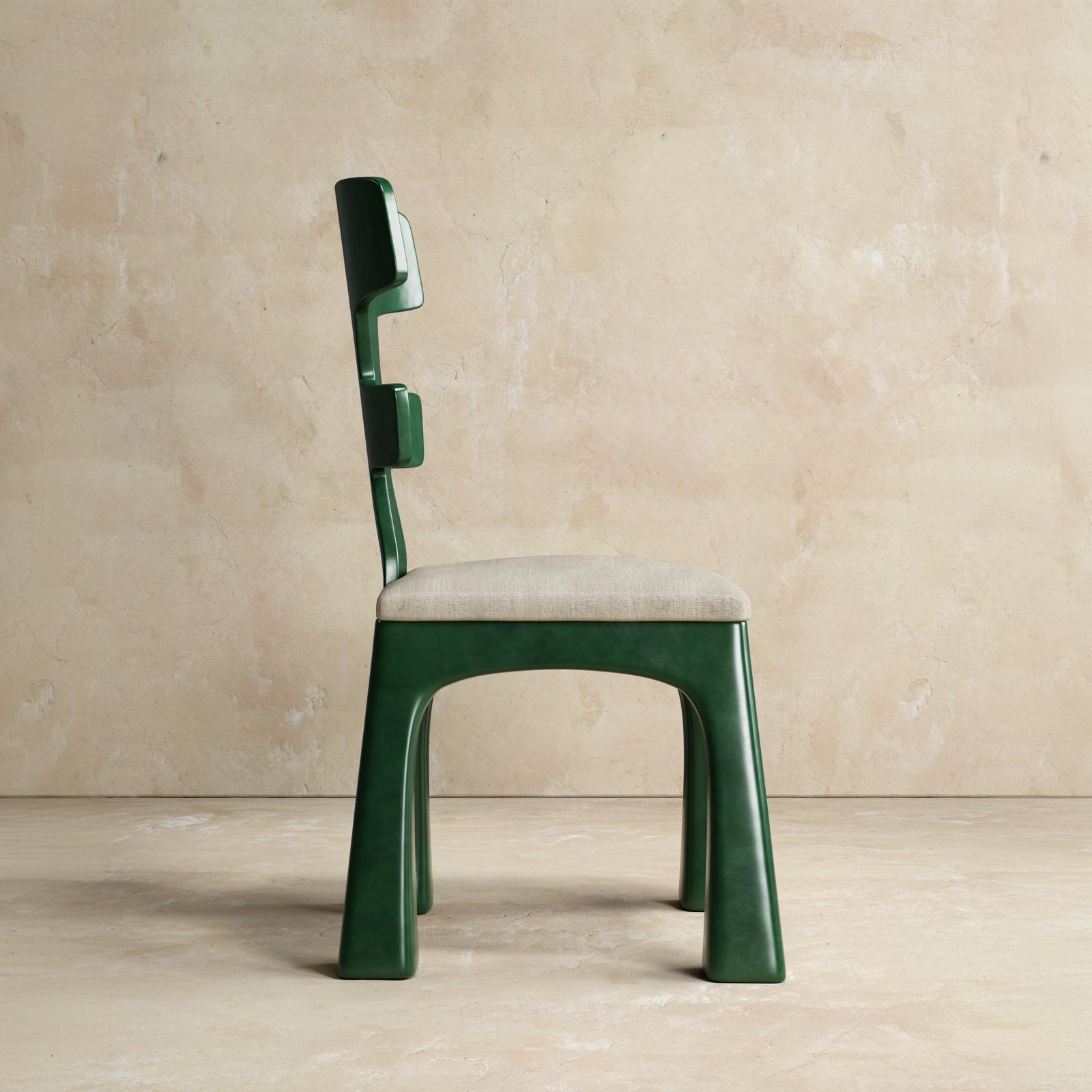 monoblok modern sandalye tasarımı, lake gövdeli yemek sandalyesi, ergonomik sırt detaylı sandalye, özel üretim tasarım sandalye, ısmarlama modern dining chair