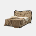 desenli luxury karyola, contemporary curved bed, ozel uretim designer yatak, collectible bedroom furniture, soft form modern karyola