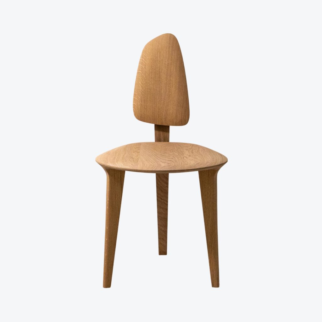 minimal masif ahsap sandalye, contemporary dining chair design, ozel uretim modern sandalye, scandinavian japandi chair, organik formlu ahsap sandalye