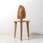 minimal masif ahsap sandalye, contemporary dining chair design, ozel uretim modern sandalye, scandinavian japandi chair, organik formlu ahsap sandalye