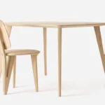 minimal masif ahsap sandalye, contemporary dining chair design, ozel uretim modern sandalye, scandinavian japandi chair, organik formlu ahsap sandalye