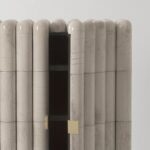 raku dokulu luxury bufe, collectible design modern buffet, contemporary artisan storage cabinet, ozel uretim heykelsi bufet, silindirik formlu luxury konsol
