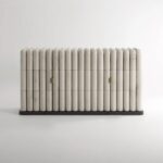 raku dokulu luxury bufe, collectible design modern buffet, contemporary artisan storage cabinet, ozel uretim heykelsi bufet, silindirik formlu luxury konsol