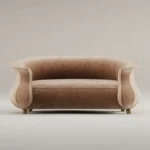organik formlu özel üretim kanepe, krem dokulu özel ölçü lounge kanepe, kavisli sırtlı sipariş mobilya kanepe, heykelsi gövdeli ısmarlama mobilya koltuk, soft luxury modern salon kanepesi