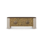 dumanlı desenli özel üretim büfe, fitilli krem ayaklı özel ölçü sideboard, koyu ceviz tablalı sipariş mobilya, yuvarlak kulplu ısmarlama mobilya büfe, dekoratif ahşap yüzeyli luxury sideboard
