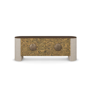 dumanlı desenli özel üretim büfe, fitilli krem ayaklı özel ölçü sideboard, koyu ceviz tablalı sipariş mobilya, yuvarlak kulplu ısmarlama mobilya büfe, dekoratif ahşap yüzeyli luxury sideboard