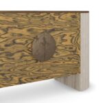 dumanlı desenli özel üretim büfe, fitilli krem ayaklı özel ölçü sideboard, koyu ceviz tablalı sipariş mobilya, yuvarlak kulplu ısmarlama mobilya büfe, dekoratif ahşap yüzeyli luxury sideboard