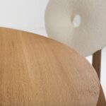 alcopon yemek masası, oval meşe masa, traverten ayaklı yemek masası, özel üretim contemporary dining table, sculptural modern masa