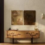 heykelsi ahşap konsol, collectible design console, ağaç formlu modern konsol, özel üretim luxury sideboard, contemporary designer console