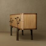 heykelsi ahşap konsol, collectible design console, ağaç formlu modern konsol, özel üretim luxury sideboard, contemporary designer console