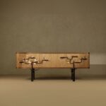 heykelsi ahşap konsol, collectible design console, ağaç formlu modern konsol, özel üretim luxury sideboard, contemporary designer console