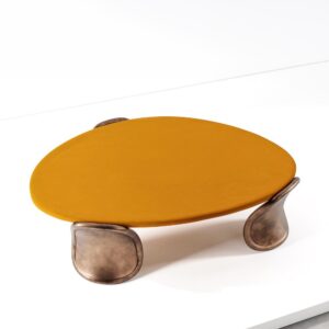 organik orta sehpa, bronz ayaklı sehpa, özel üretim coffee table, collectible design sehpa, lake oval orta sehpa