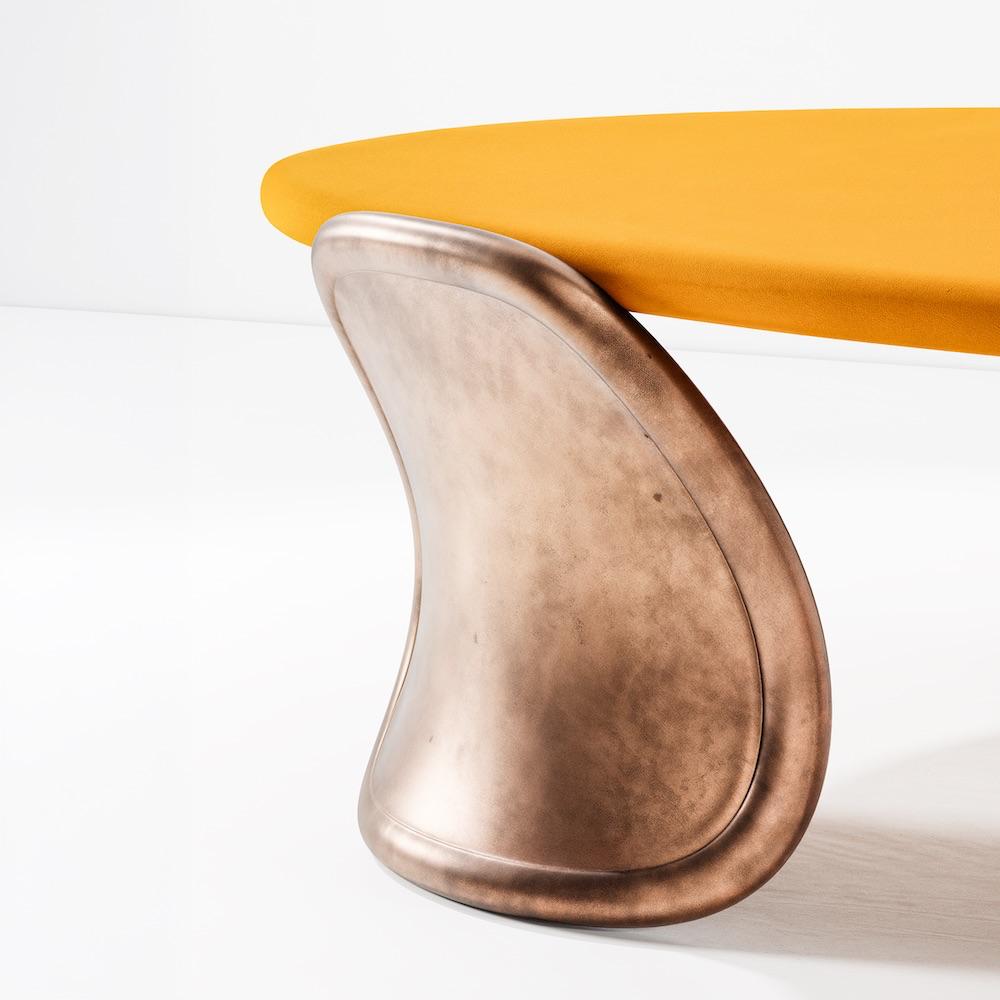 organik orta sehpa, bronz ayaklı sehpa, özel üretim coffee table, collectible design sehpa, lake oval orta sehpa