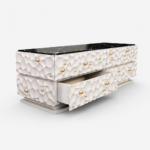 aurion şifonyer, mermer tablalı luxury dresser, sculptural modern şifonyer, özel üretim contemporary storage, collectible design bedroom furniture
