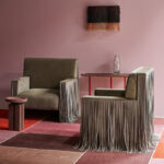 bold koltuk, fringe detaylı lounge chair, sculptural modern koltuk, özel üretim contemporary furniture, collectible design seating