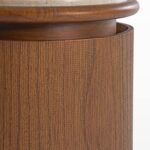 bruto komodin, cylindrical bedside table, mermer tablalı komodin, özel üretim luxury komodin, sculptural modern bedside table